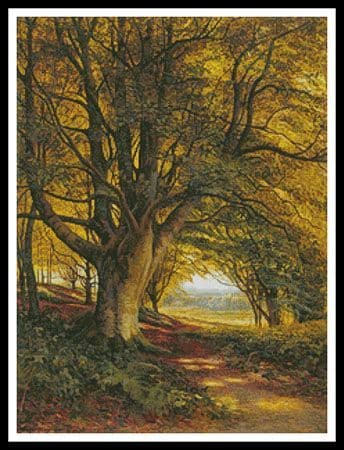 Woodland Scene in Summer by Artecy printed cross stitch chart